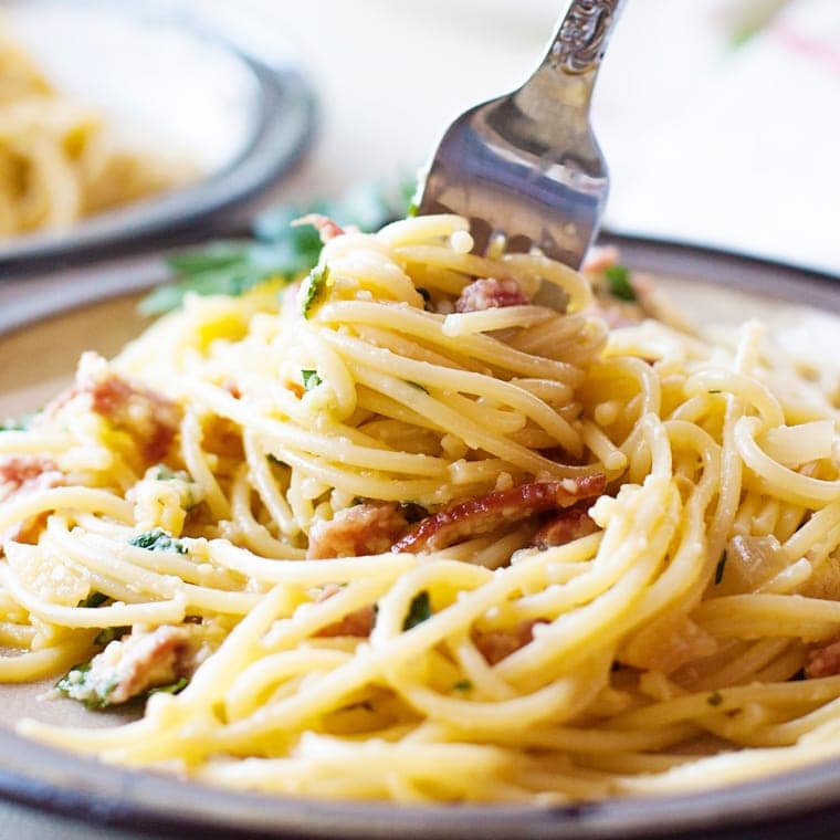 Classic Pasta Carbonara | Easy Weeknight Meal From Yellow Bliss Road