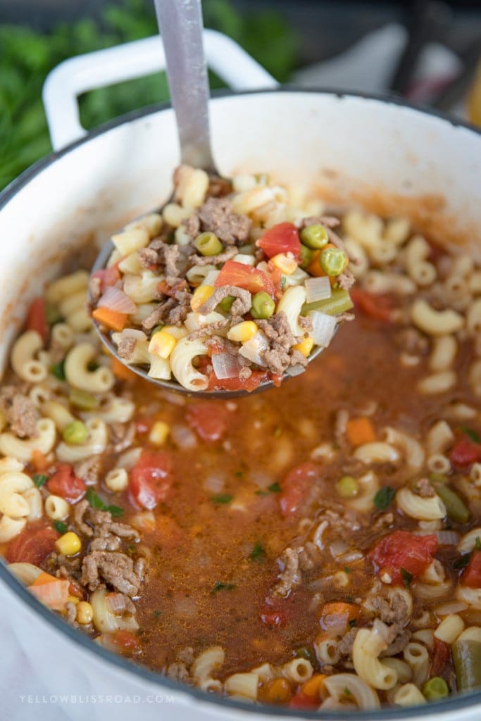 Easy Beef And Macaroni Soup Goulash Soup Classic Comfort