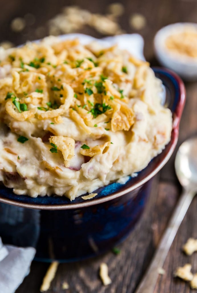 French Onion Mashed Potatoes | YellowBlissRoad.com