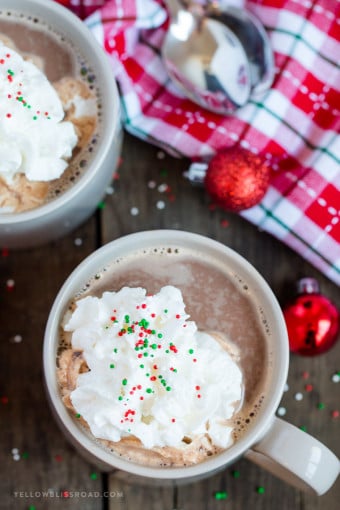 Creamy Crock Pot Hot Chocolate - Yellow Bliss Road