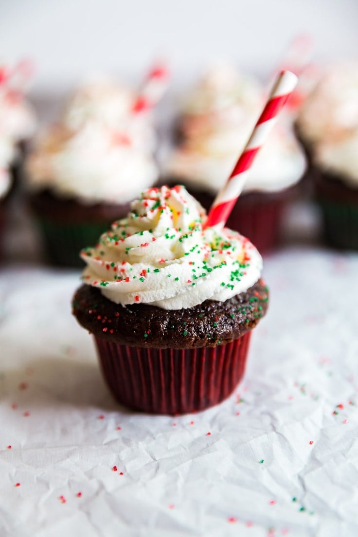 Peppermint Hot Chocolate Cupcakes Easy Cake Mix Hack 2199