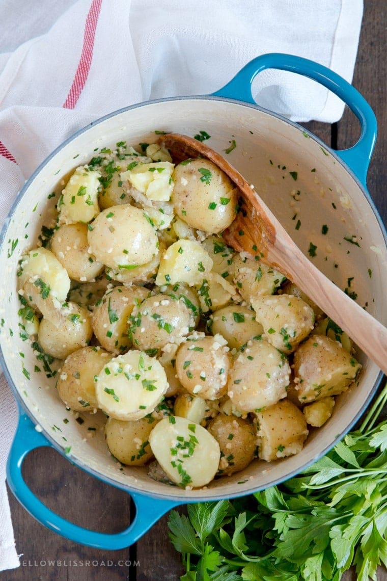 Instant Pot Baby Potatoes with Garlic Herb Butter - The Recipe Pot