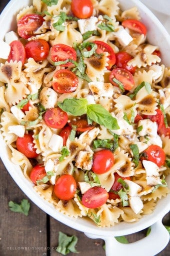 Easy Caprese Pasta Salad - Yellow Bliss Road