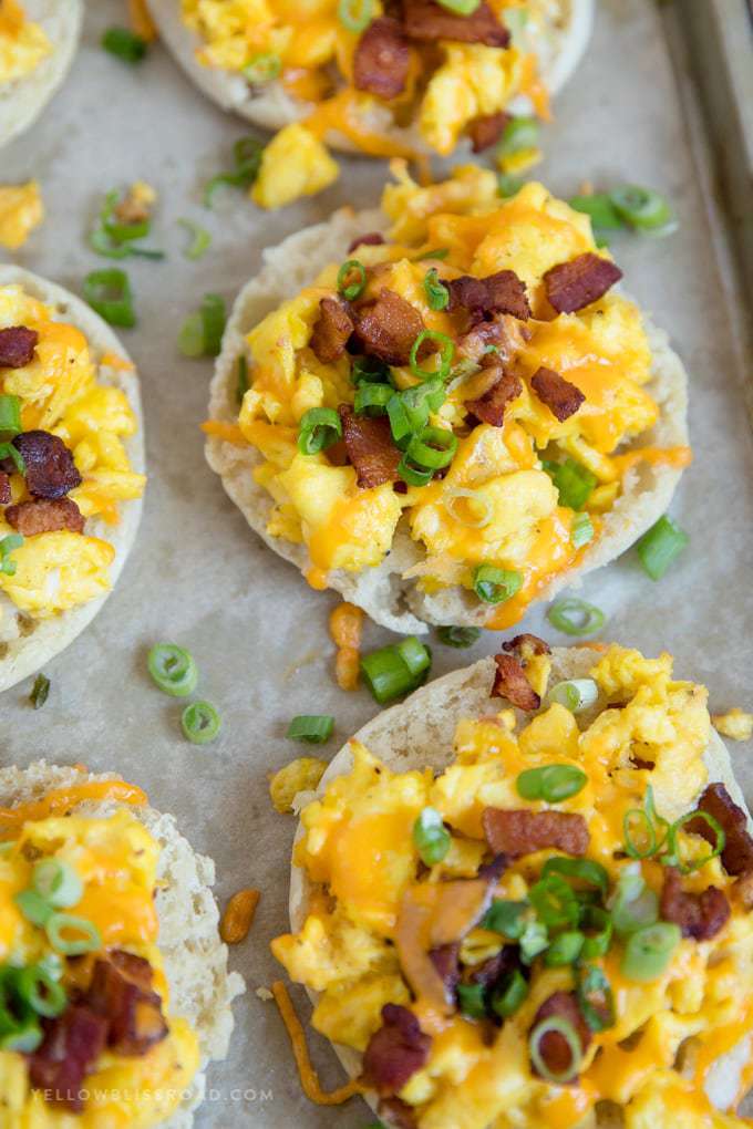 English Muffin Breakfast Pizza Recipe - The Cookie Rookie®