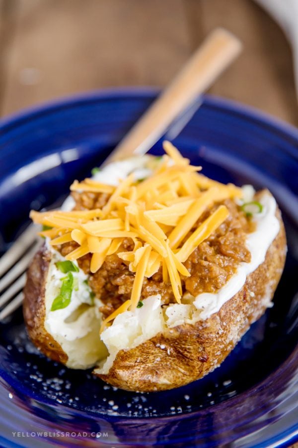 Taco Stuffed Baked Potatoes | Yellow Bliss Road