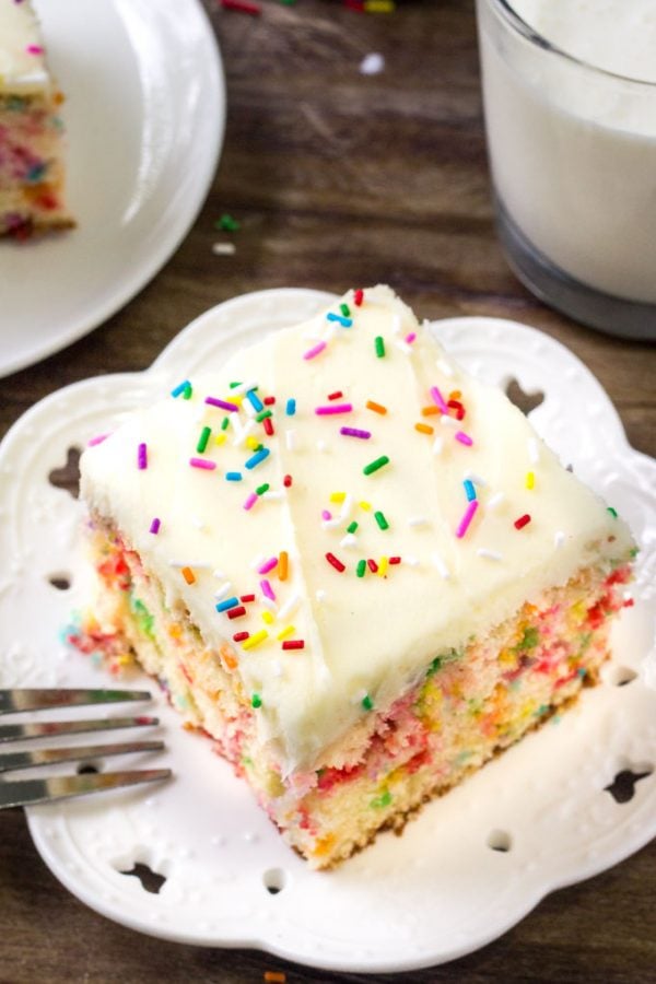 Funfetti Sheet Cake Yellow Bliss Road