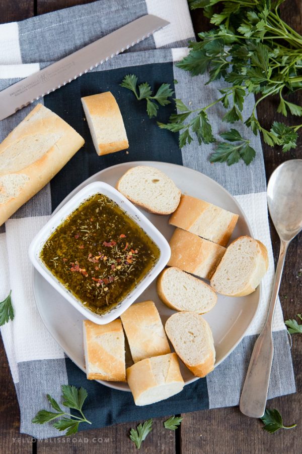 Garlic & Herb Olive Oil Bread Dip Yellow Bliss Road