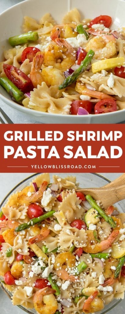 Grilled Shrimp Pasta Salad - Yellow Bliss Road