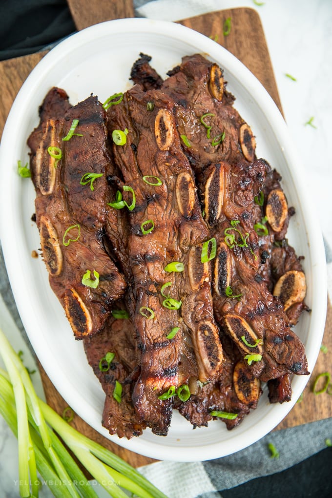 Grilled Korean Short Ribs Flanken Kalbi Style 