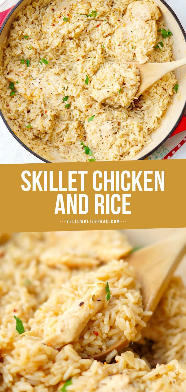 Skillet Chicken And Rice Recipe Yellowblissroad Com