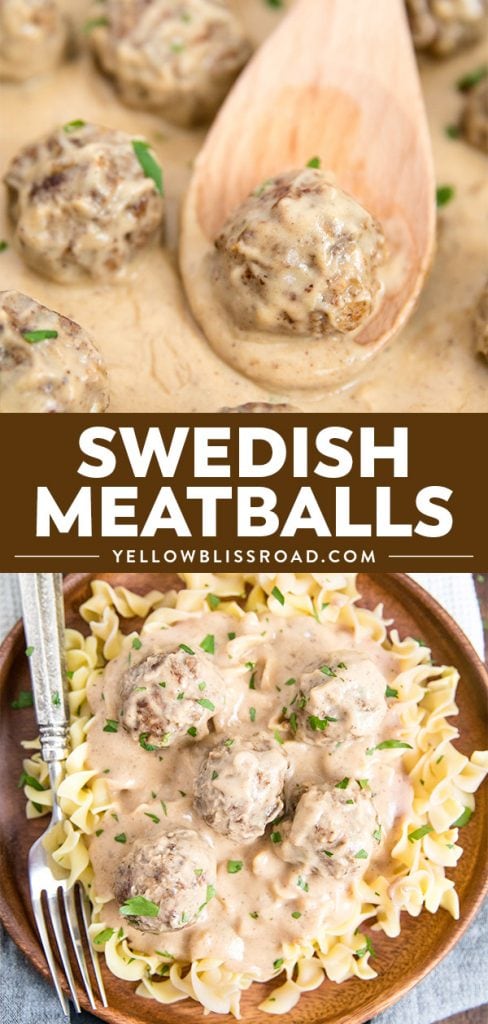 Swedish Meatballs with Sour Cream Gravy | Ikea Copcat | YellowBlissRoad.com