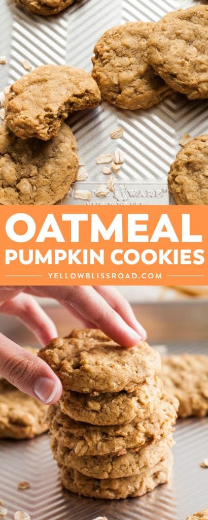 Oatmeal Pumpkin Cookies - Yellow Bliss Road