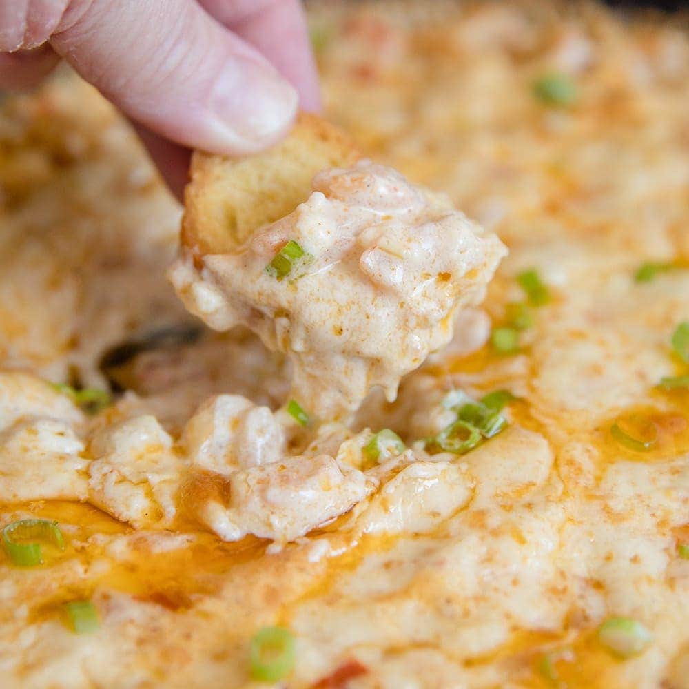 Easy, Cheesy Baked Shrimp Dip | YellowBlissRoad.com