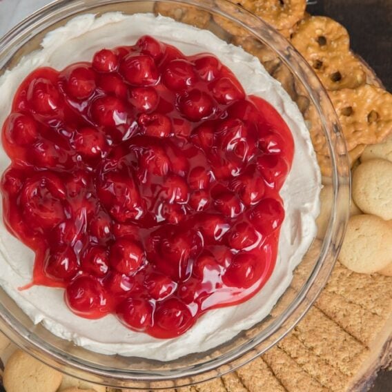 Easy 3 Ingredient Cream Cheese Fruit Dip YellowBlissRoad Com   Cherry Cheesecake Dip 1 Of 5 568x568 