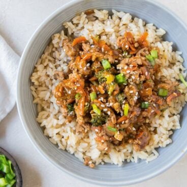 Teriyaki Turkey Rice Bowls Recipe