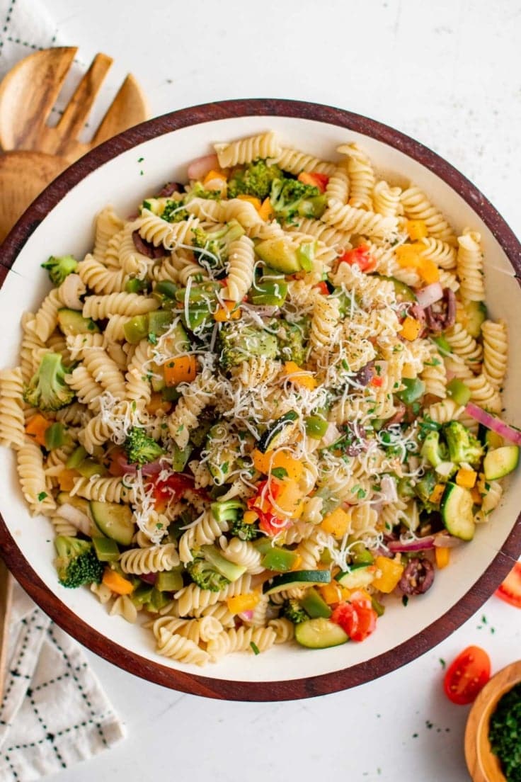 Easy Vegetable Pasta Salad - Yellow Bliss Road