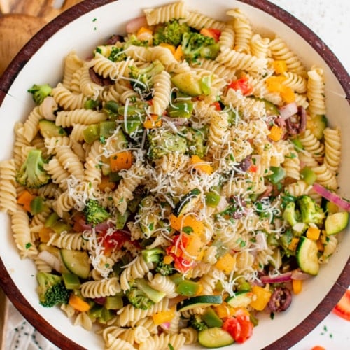 Easy Vegetable Pasta Salad - Yellow Bliss Road