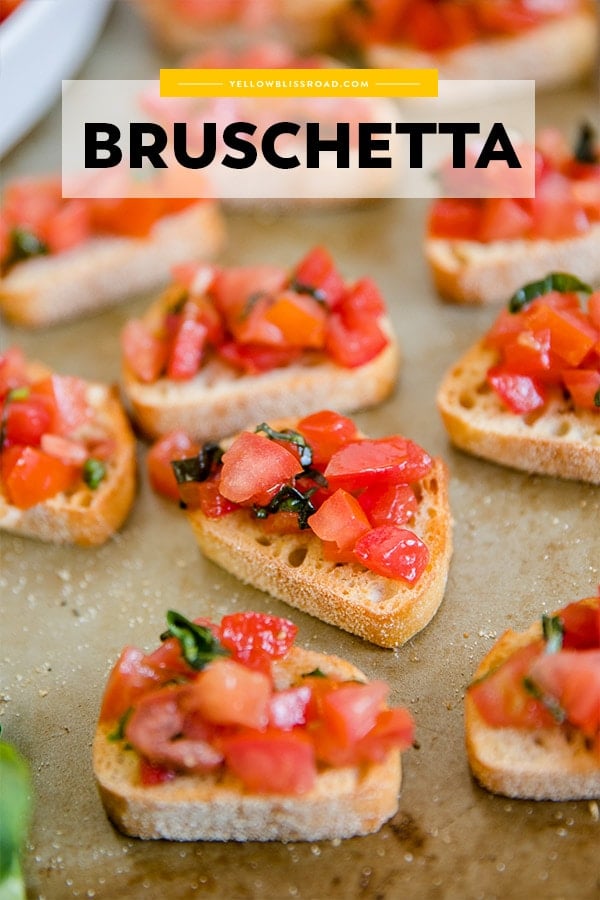 Classic Tomato Bruschetta Recipe | YellowBlissRoad.com
