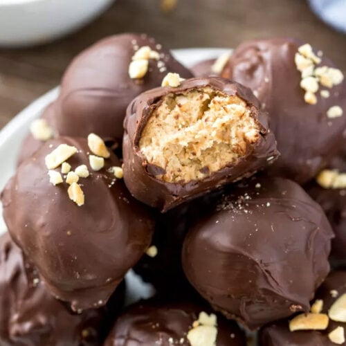 Chocolate Covered Peanut Butter Balls - Yellow Bliss Road