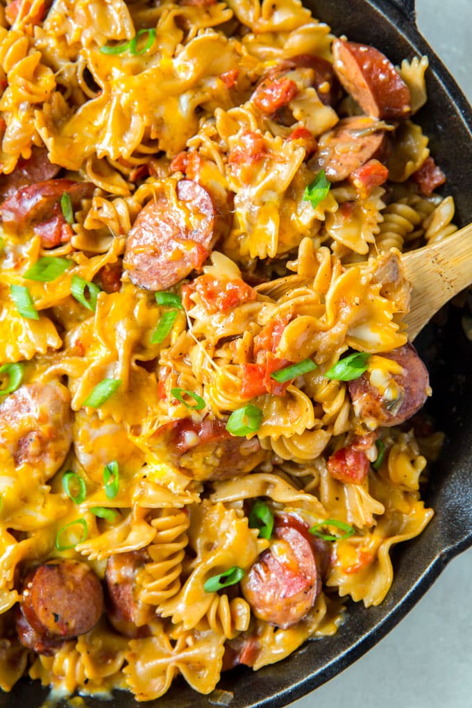 How to Make Perfect One Pan Cheesy Sausage Pasta - Prudent Penny Pincher