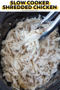 Easy All Purpose Slow Cooker Shredded Chicken