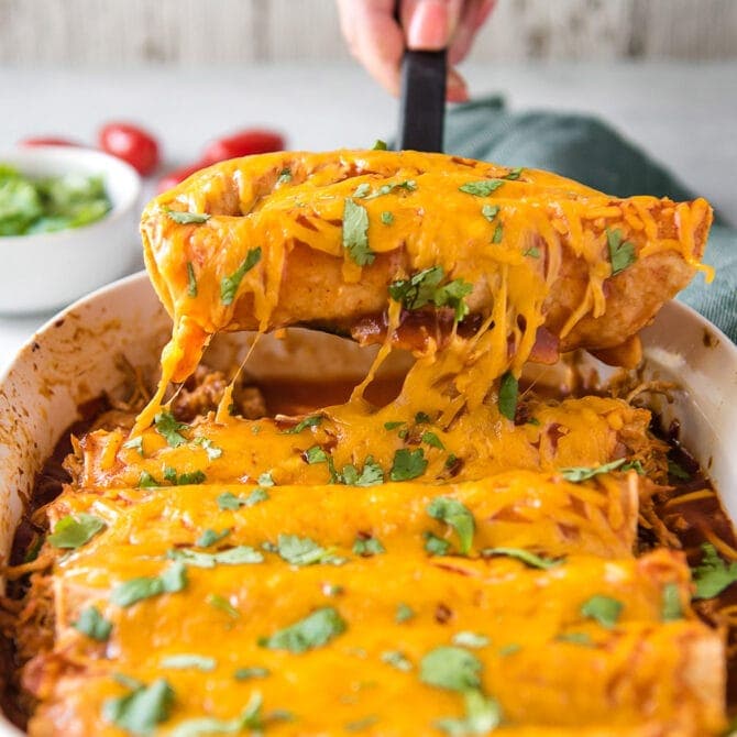 Chicken Enchiladas Recipe | YellowBlissRoad.com