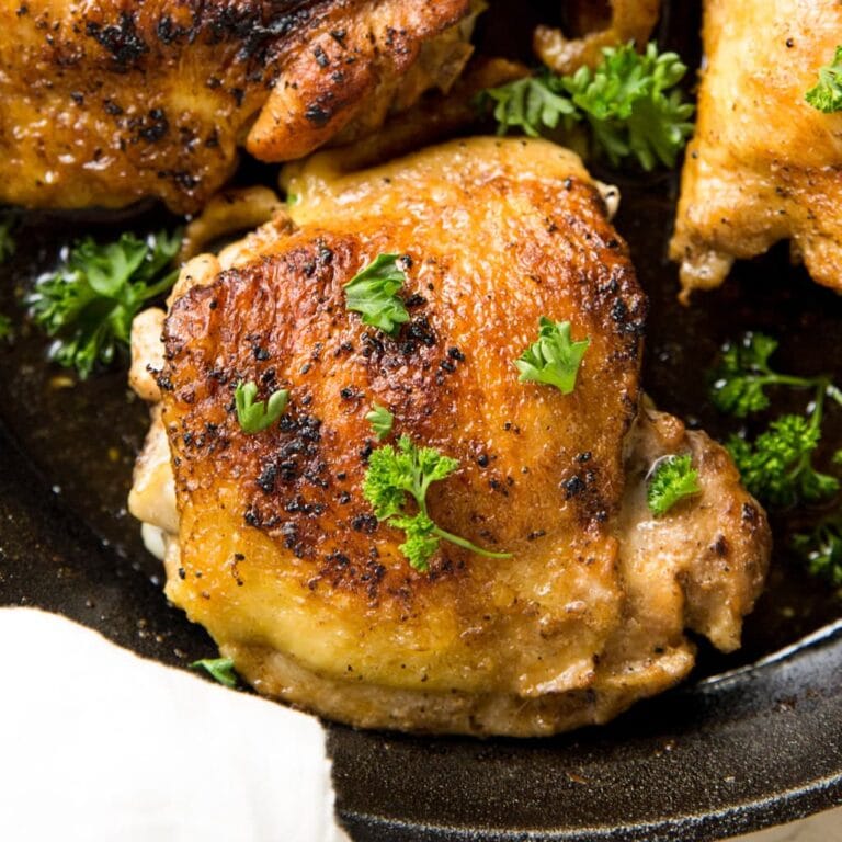 Pan Roasted Chicken Thighs 