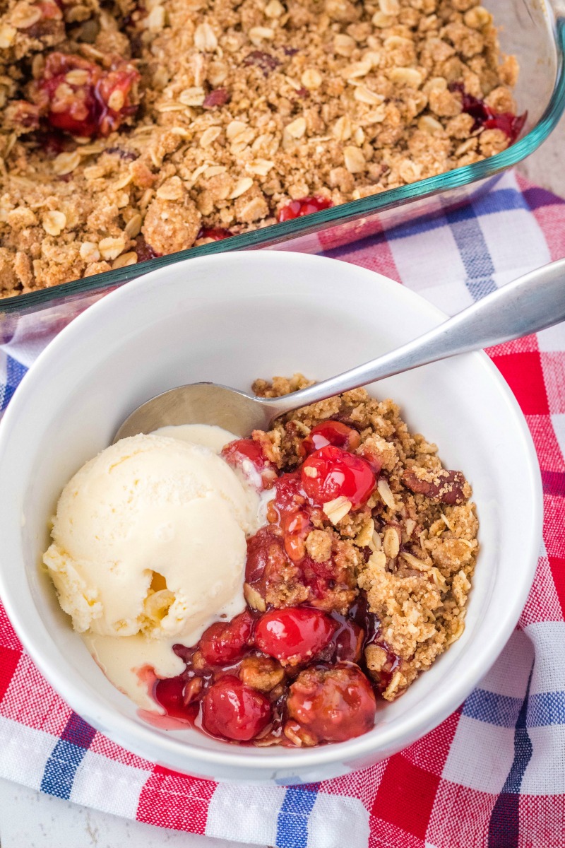 Classic Cherry Crisp Dessert