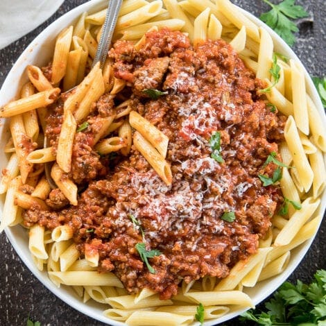 Easy Bolognese Sauce Recipe | YellowBlissRoad.com