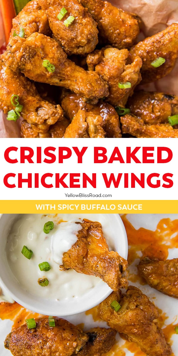 Crispy Baked Chicken Wings | YellowBlissRoad.com