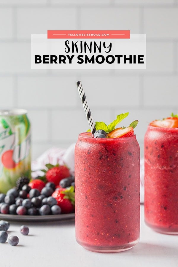 Skinny Berry Smoothie Recipe YellowBlissRoad