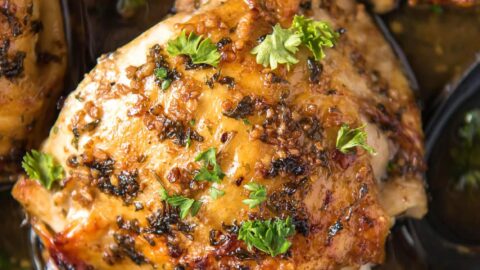 Garlic Broiled Chicken Thighs