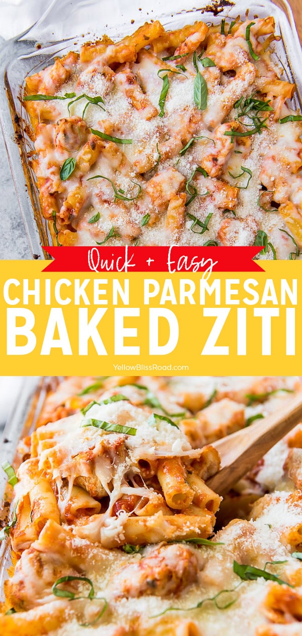 Chicken Parmesan Baked Ziti - Easy Weeknight Meal