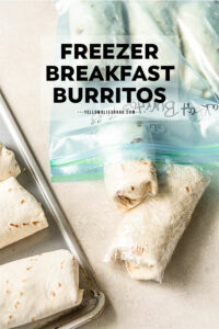 Make Ahead Freezer Breakfast Burritos | YellowBlissRoad.com