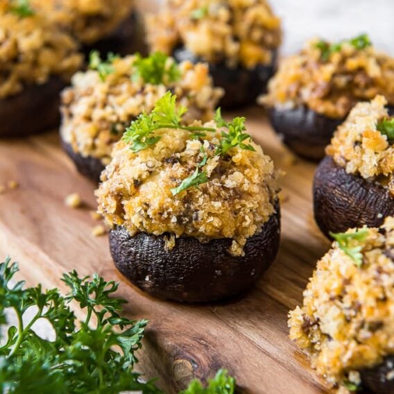 The BEST Stuffed Mushrooms | YellowBlissRoad.com