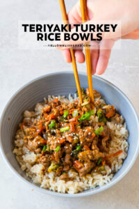 Easy Ground Turkey Recipes Healthy Teriyaki Turkey Rice Bowl