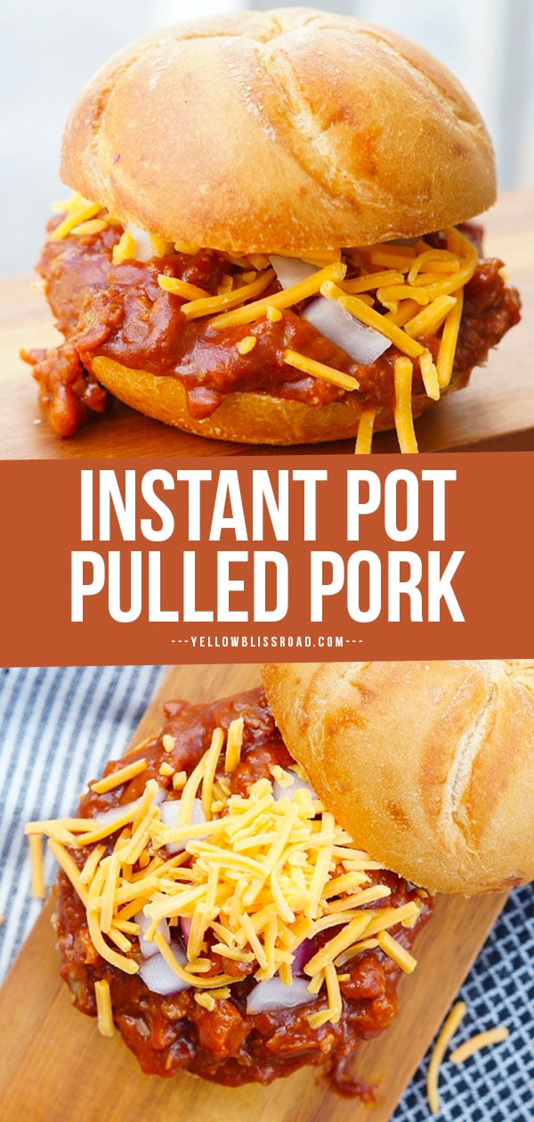 Instant Pot Pulled Pork Recipe | YellowBlissRoad.com