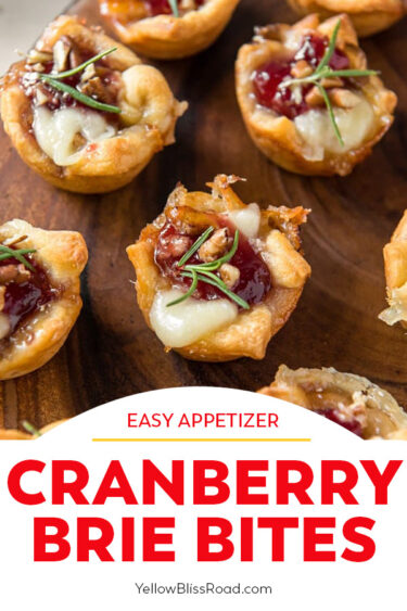 Cranberry Brie Bites (Holiday Appetizer) | YellowBlissRoad.com