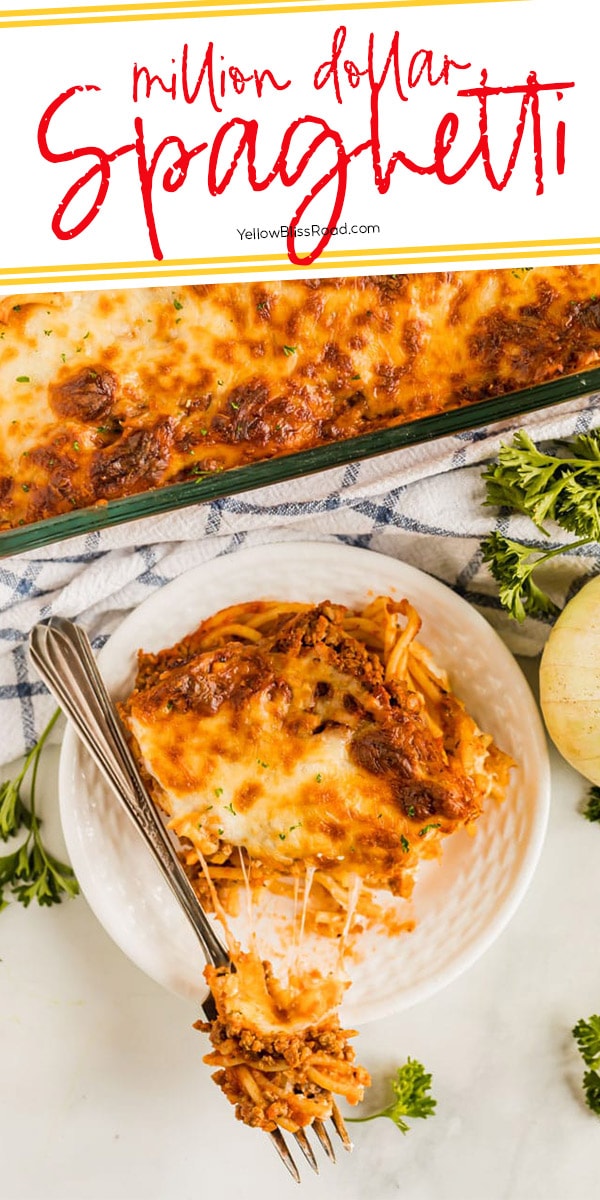 Million Dollar Spaghetti Casserole Recipe | YellowBlissRoad.com