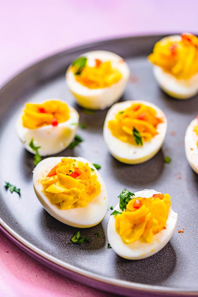 Classic Deviled Eggs With Smoked Paprika | YellowBlissRoad.com