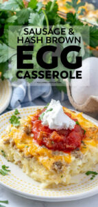 Egg Casserole with Sausage and Hash Browns | YellowBlissRoad.com
