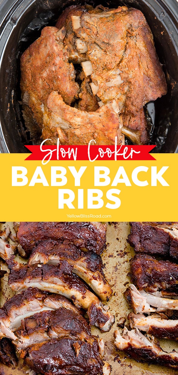 Crockpot Ribs (Slow Cooker Baby Back Ribs) | YellowBlissRoad.com