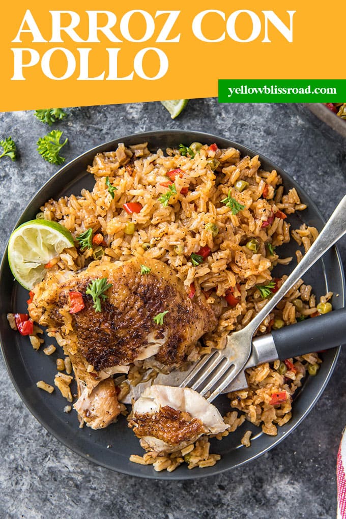 Arroz con Pollo (Spanish Chicken and Rice) | YellowBlissRoad.com