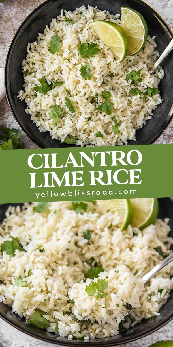 Easy Cilantro Lime Rice Recipe | YellowBlissRoad.com