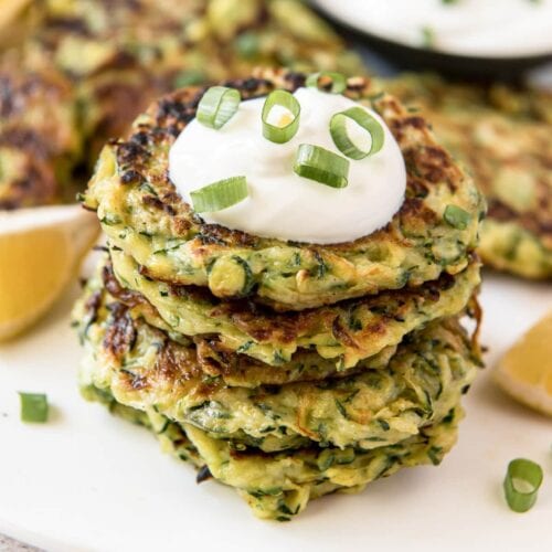 Zucchini Fritters (Tender Inside, Crispy Outside!) | YellowBlissRoad.com