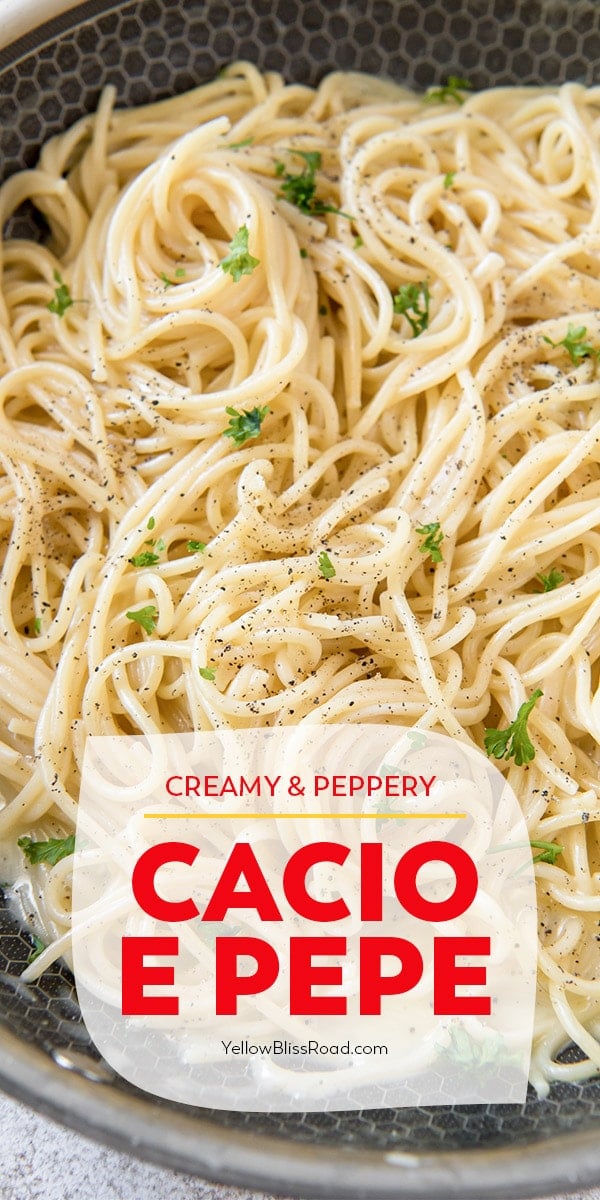 Creamy Cacio e Pepe Recipe | YellowBlissRoad.com