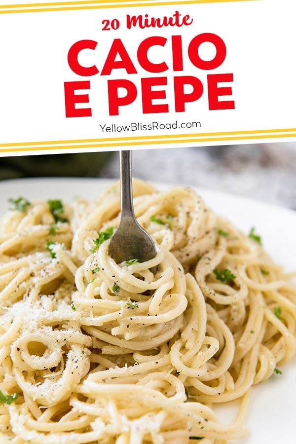 Creamy Cacio e Pepe Recipe | YellowBlissRoad.com