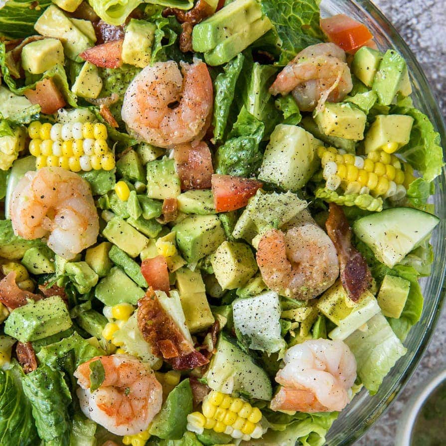 Avocado Shrimp Salad With Cilantro Lime Vinaigrette