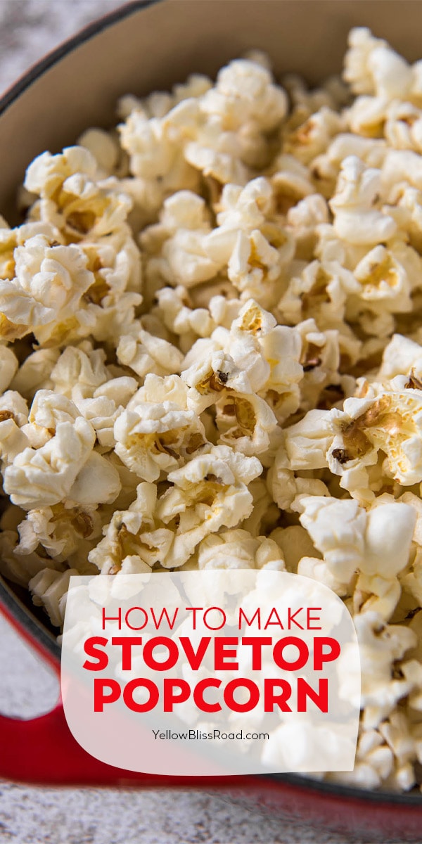 How to Make Perfect Stovetop Popcorn - Cozy Peach Kitchen