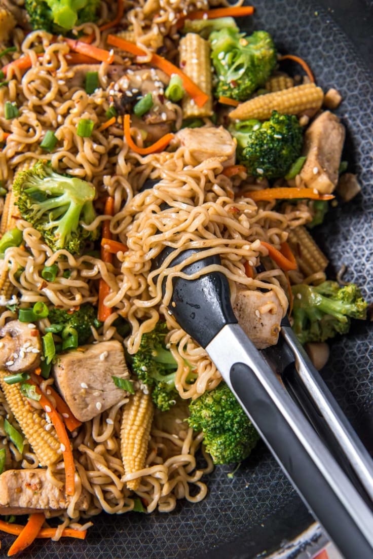 Fast And Easy Ramen Noodle Stir Fry | YellowBlissRoad.com